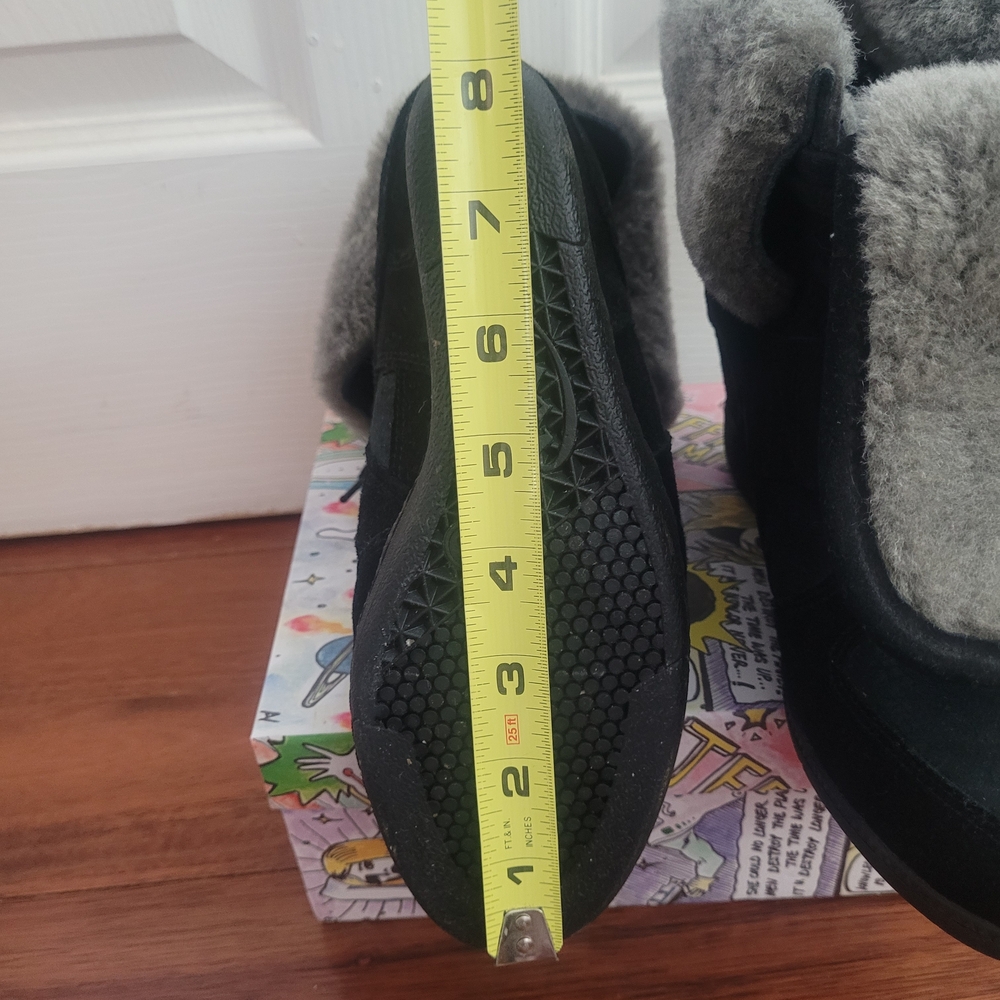 Ash Black Shearling Wedge Boots - Picture 9 of 12